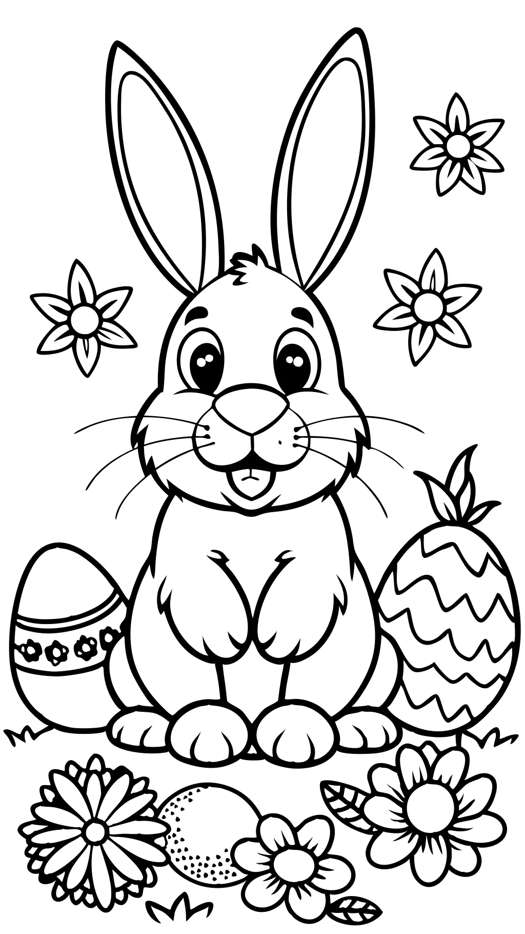 coloring page of easter bunny